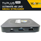 WOW TVPlus Pro 4K/8K UHD Media Streaming Android Box